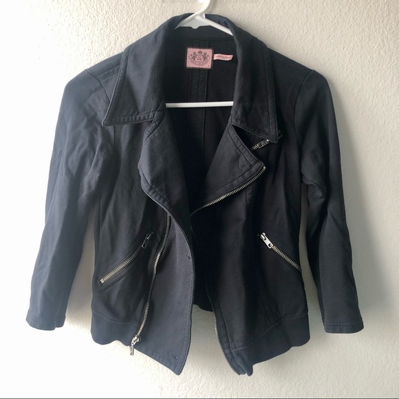 Juicy Couture Jackets & Blazers - Juicy Couture Black Moto Jacket